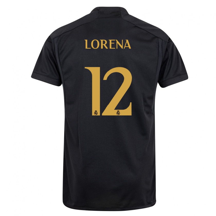 Kandiny Enfant Maillot Lorena Navarro #12 Noir Troisieme 2023/24 T-Shirt