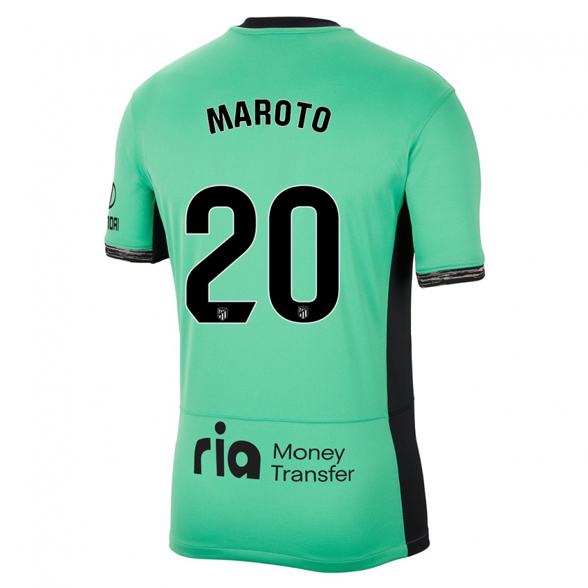 Kandiny Enfant Maillot Mario Maroto #20 Vert Printanier Troisieme 2023/24 T-Shirt