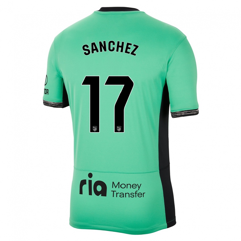 Kandiny Enfant Maillot Manu Sanchez #17 Vert Printanier Troisieme 2023/24 T-Shirt