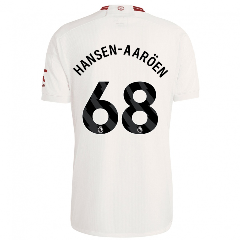 Kandiny Homme Maillot Isak Hansen-Aaröen #68 Blanc Troisieme 2023/24 T-Shirt