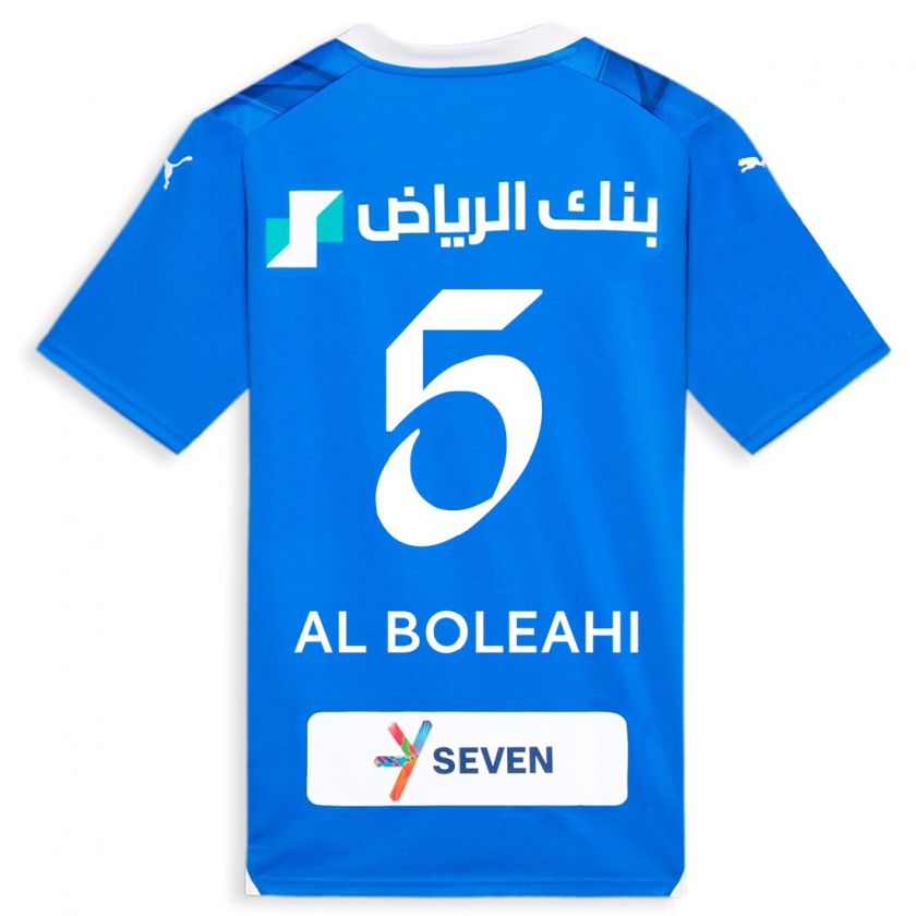 Kandiny Femme Maillot Ali Al-Boleahi #5 Bleu Tenues Domicile 2023/24 T-Shirt