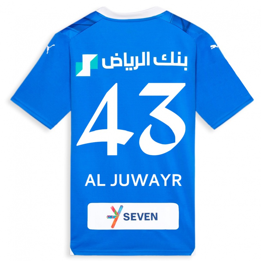 Kandiny Femme Maillot Musab Al-Juwayr #43 Bleu Tenues Domicile 2023/24 T-Shirt