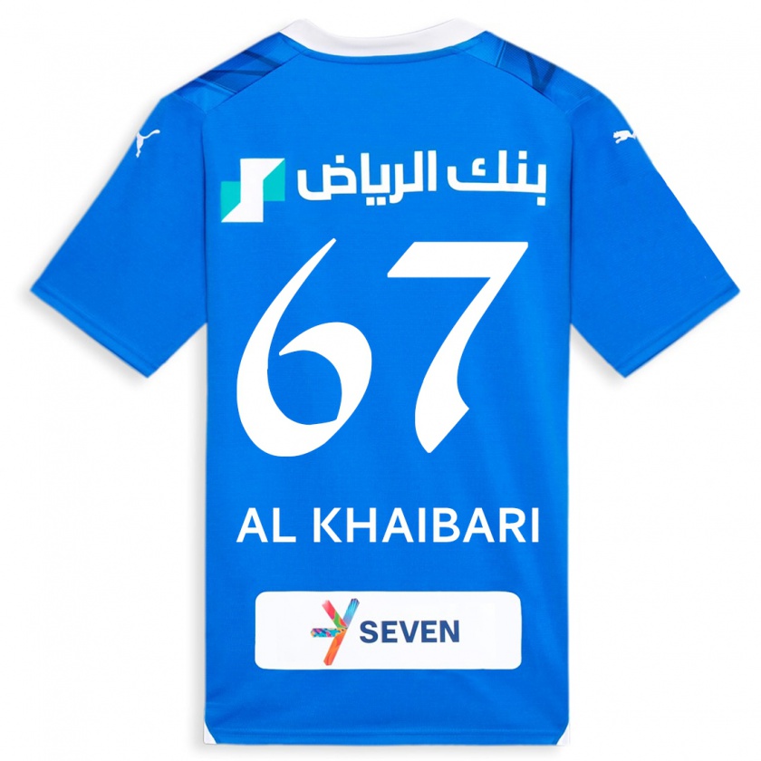 Kandiny Femme Maillot Mohammed Al-Khaibari #67 Bleu Tenues Domicile 2023/24 T-Shirt