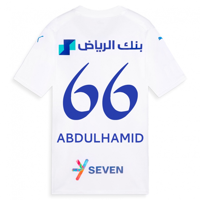 Kandiny Femme Maillot Saud Abdulhamid #66 Blanc Tenues Extérieur 2023/24 T-Shirt