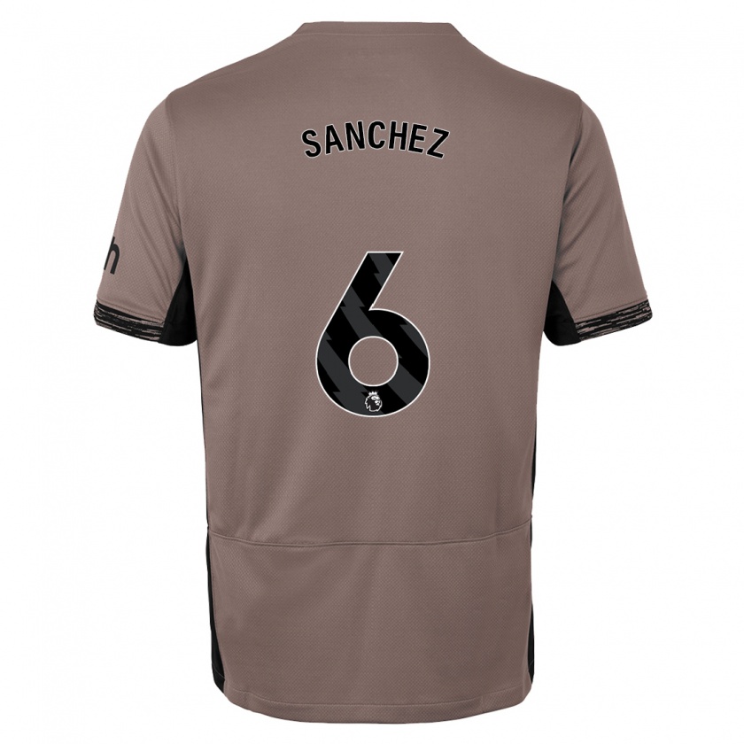 Kandiny Femme Maillot Davinson Sanchez #6 Beige Foncé Troisieme 2023/24 T-Shirt