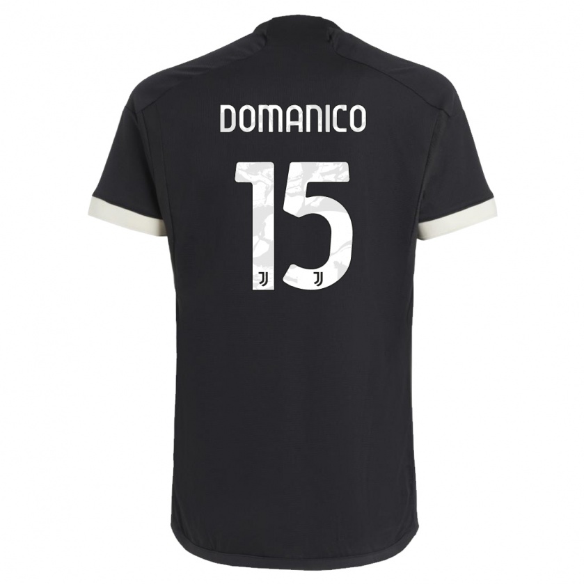 Kandiny Femme Maillot Saverio Domanico #15 Noir Troisieme 2023/24 T-Shirt