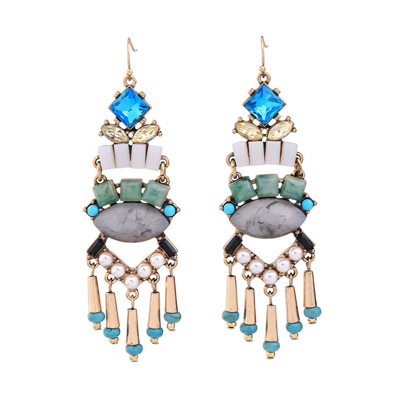 Kandiny - Long alloy exaggerated Earrings 00830