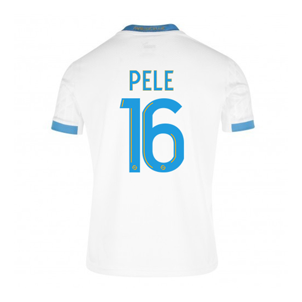 Enfant Football Maillot Yohann Pele #16 Tenues Domicile Blanc Bleu 2020/21 Chemise