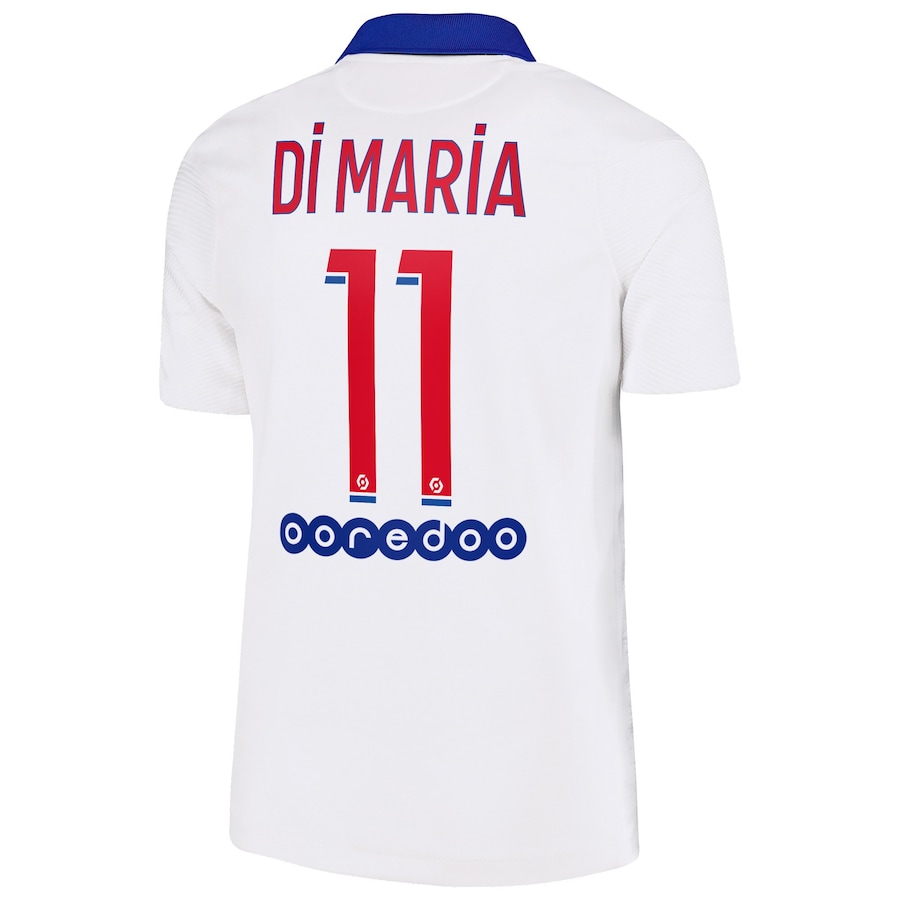 Enfant Football Maillot Angel Di Maria #11 Tenues Extérieur Blanc 2020/21 Chemise