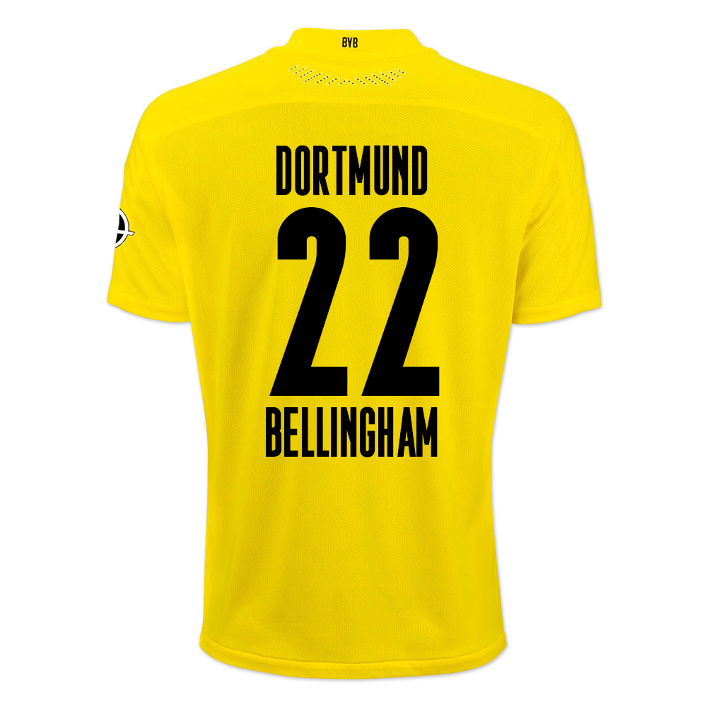 Enfant Football Maillot Jude Bellingham #22 Tenues Domicile Jaune Noire 2020/21 Chemise