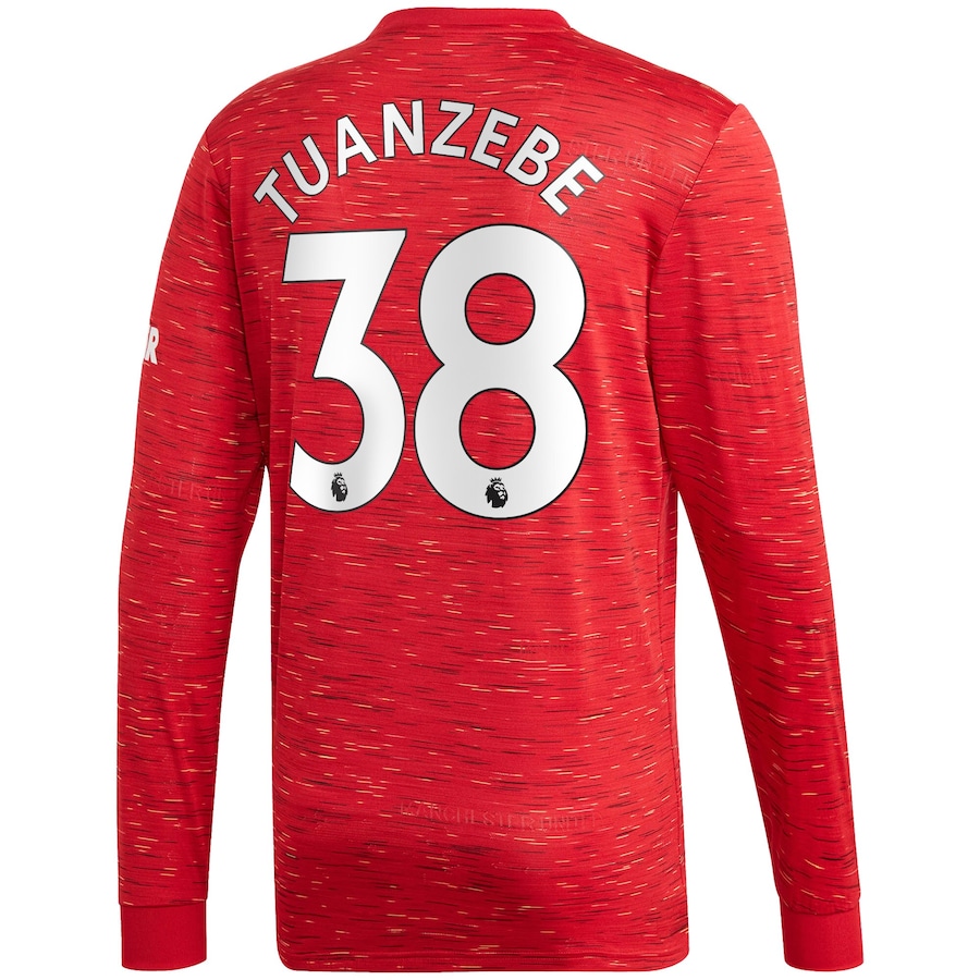 Enfant Football Maillot Axel Tuanzebe #38 Tenues Domicile Rouge 2020/21 Chemise