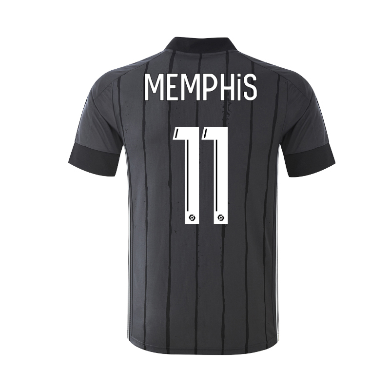 Homme Football Maillot Memphis Depay #11 Tenues Extérieur Grise 2020/21