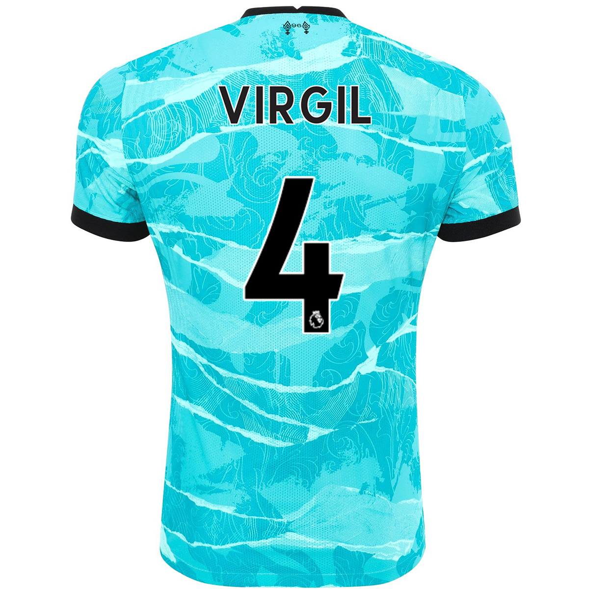 Homme Football Maillot Virgil Van Dijk #4 Tenues Extérieur Bleu 2020/21 Chemise