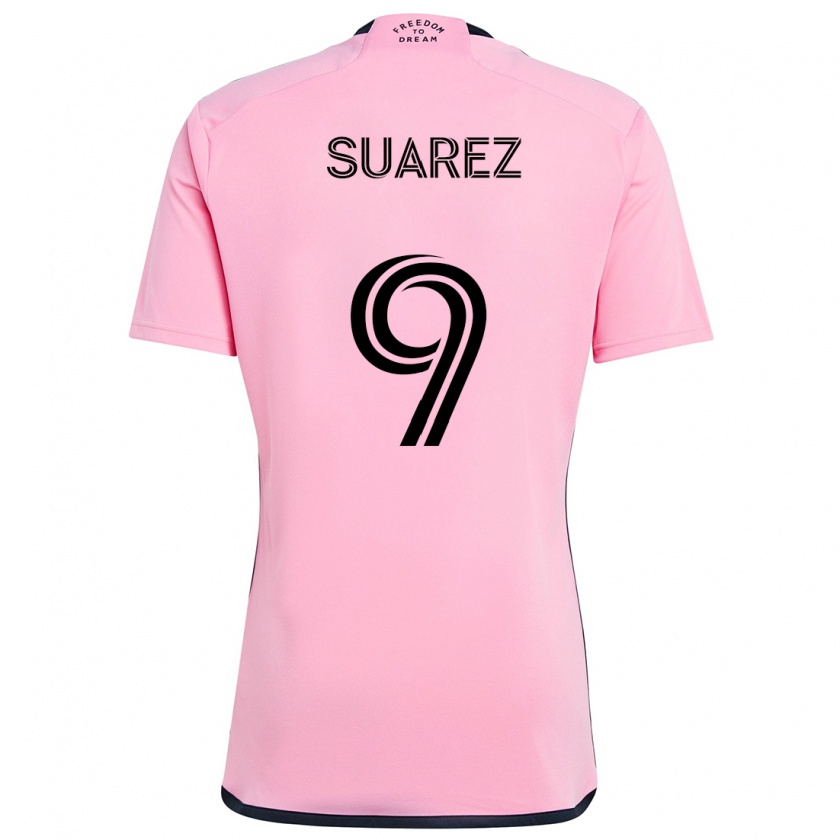 Kandiny Enfant Maillot Luis Suárez #9 Rose Tenues Domicile 2024/25 T-Shirt