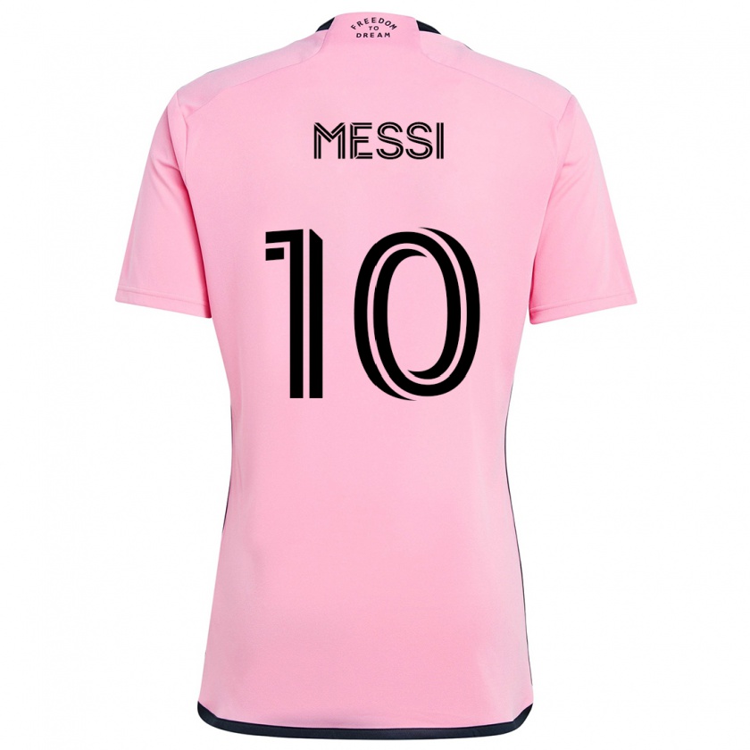 Kandiny Enfant Maillot Lionel Messi #10 Rose Tenues Domicile 2024/25 T-Shirt