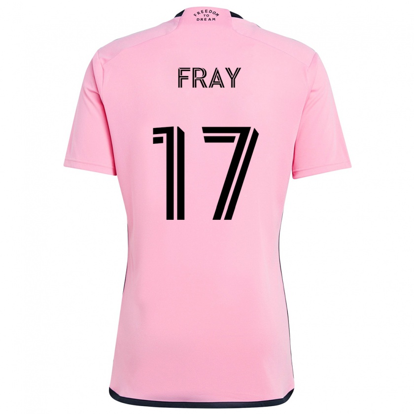 Kandiny Enfant Maillot Ian Fray #17 Rose Tenues Domicile 2024/25 T-Shirt