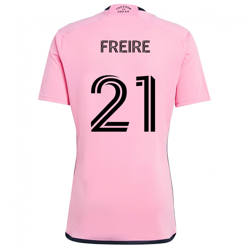 Kandiny Enfant Maillot Nicolás Freire #21 Rose Tenues Domicile 2024/25 T-Shirt