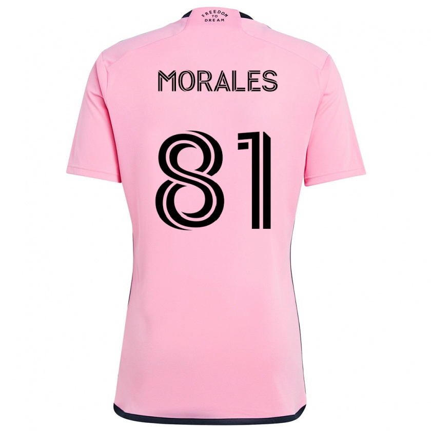 Kandiny Enfant Maillot Santiago Morales #81 Rose Tenues Domicile 2024/25 T-Shirt