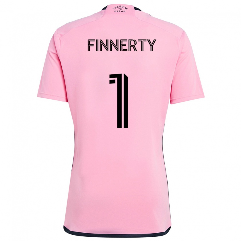 Kandiny Enfant Maillot Owen Finnerty #1 Rose Tenues Domicile 2024/25 T-Shirt