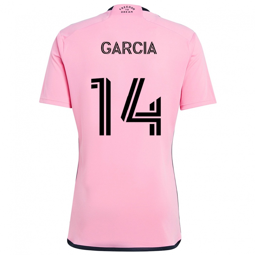 Kandiny Enfant Maillot Santiago Garcia #14 Rose Tenues Domicile 2024/25 T-Shirt