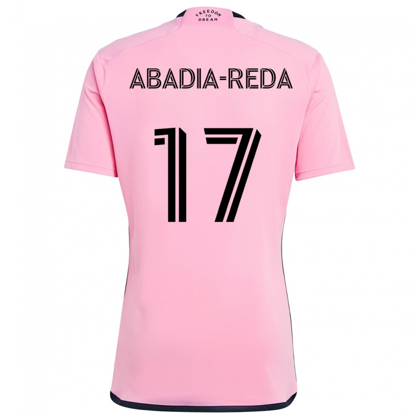 Kandiny Enfant Maillot Ezequiel Abadia-Reda #17 Rose Tenues Domicile 2024/25 T-Shirt