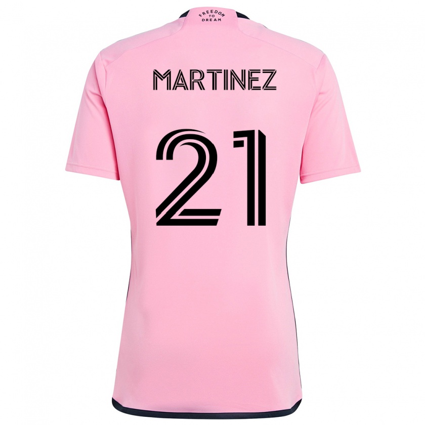 Kandiny Enfant Maillot Derrek Martinez #21 Rose Tenues Domicile 2024/25 T-Shirt