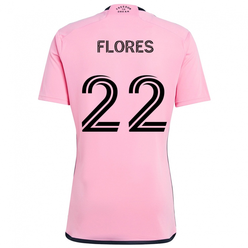 Kandiny Enfant Maillot Alejandro Flores #22 Rose Tenues Domicile 2024/25 T-Shirt