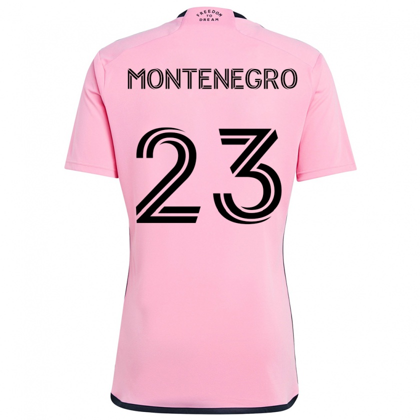 Kandiny Enfant Maillot Ricardo Montenegro #23 Rose Tenues Domicile 2024/25 T-Shirt