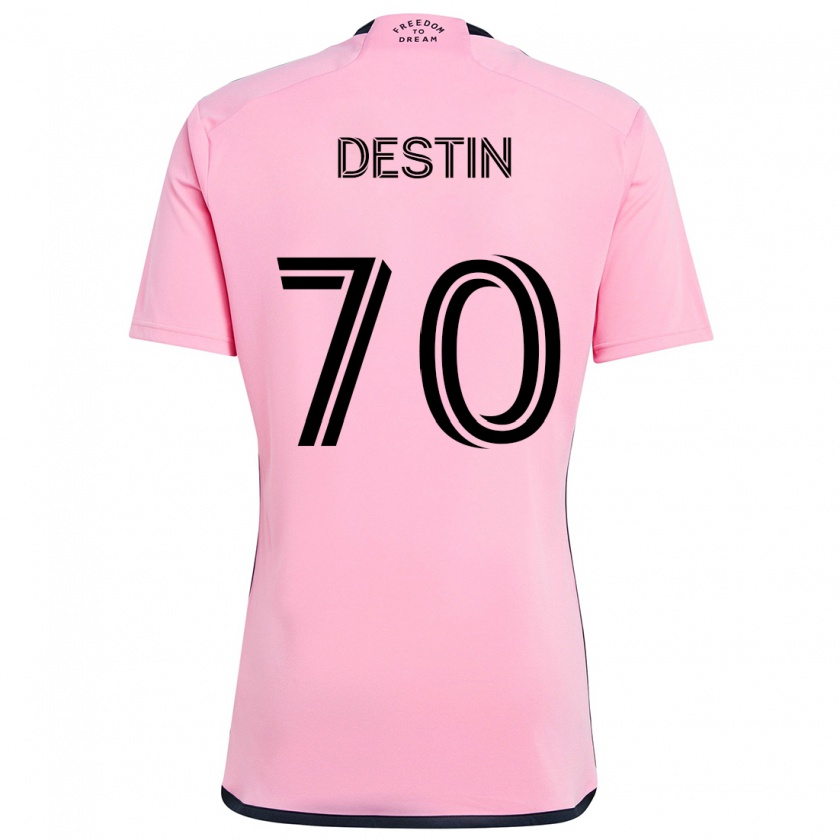 Kandiny Enfant Maillot Bryan Destin #70 Rose Tenues Domicile 2024/25 T-Shirt