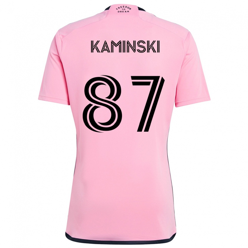 Kandiny Enfant Maillot Brett Kaminski #87 Rose Tenues Domicile 2024/25 T-Shirt