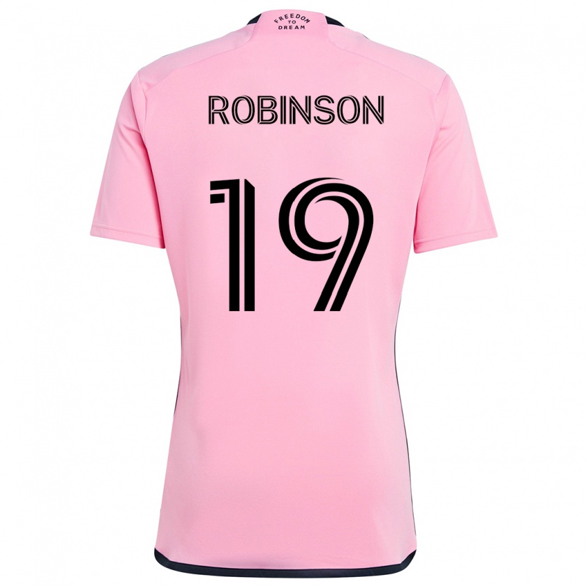 Kandiny Enfant Maillot Robbie Robinson #19 Rose Tenues Domicile 2024/25 T-Shirt