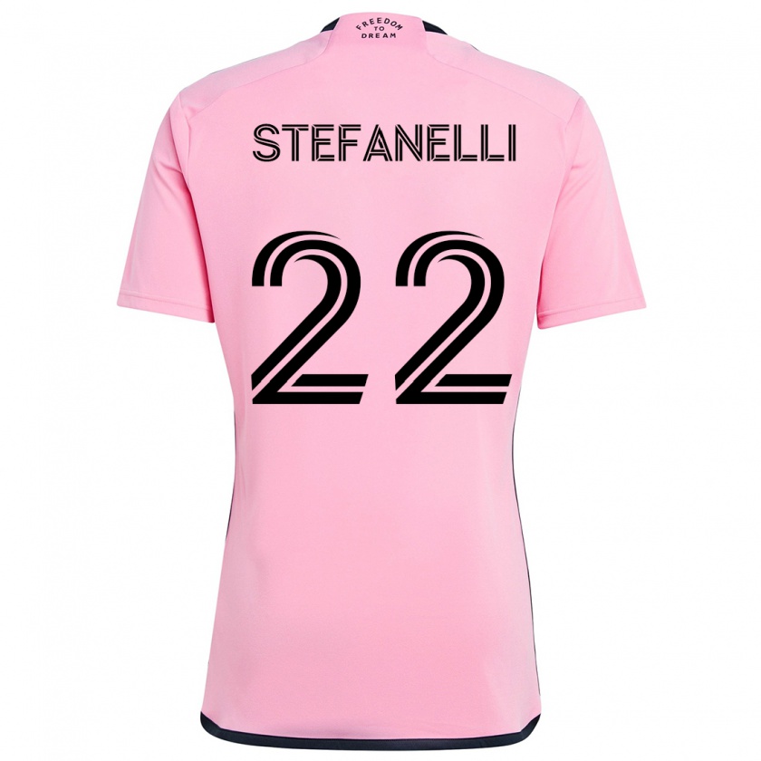 Kandiny Enfant Maillot Nicolás Stefanelli #22 Rose Tenues Domicile 2024/25 T-Shirt