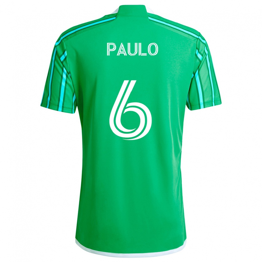 Kandiny Enfant Maillot João Paulo #6 Vert Blanc Tenues Domicile 2024/25 T-Shirt