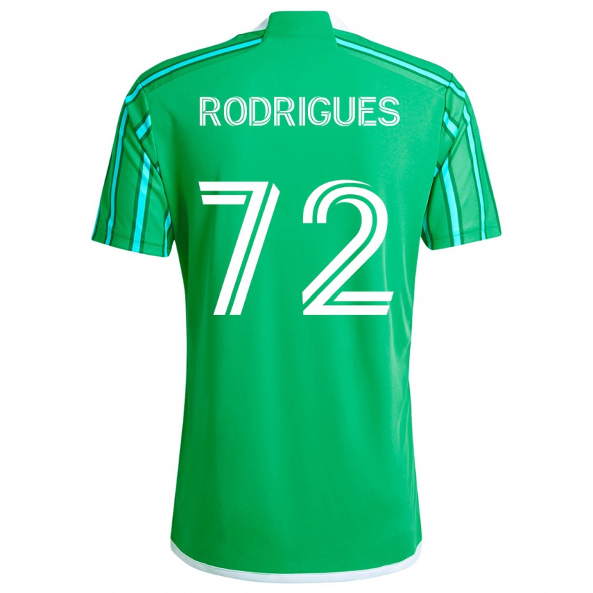 Kandiny Enfant Maillot Braudílio Rodrigues #72 Vert Blanc Tenues Domicile 2024/25 T-Shirt