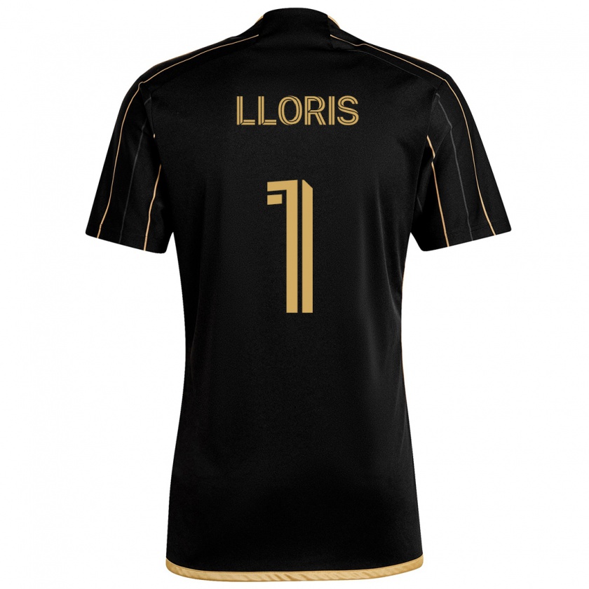 Kandiny Enfant Maillot Hugo Lloris #1 Or Noir Tenues Domicile 2024/25 T-Shirt