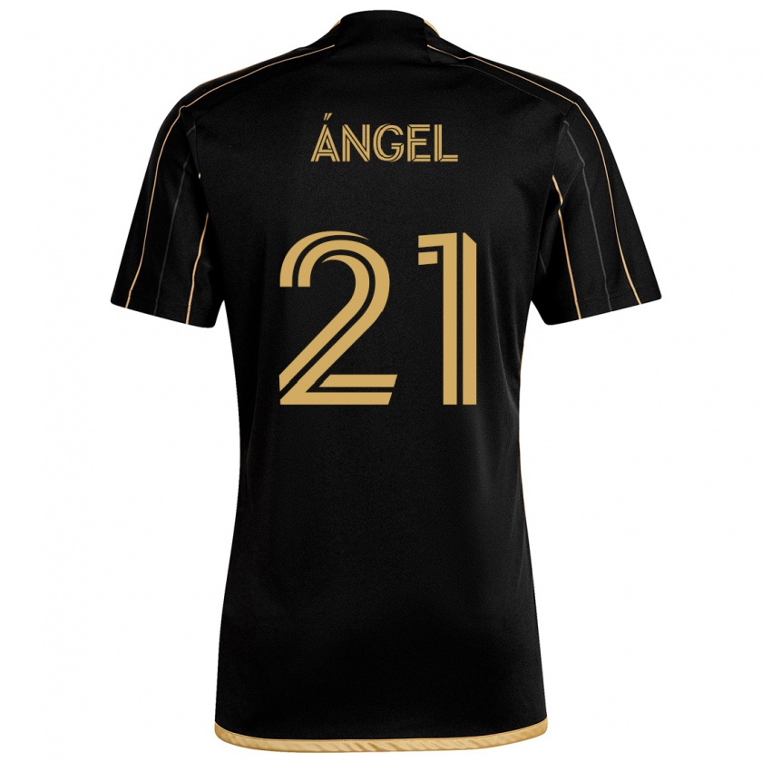 Kandiny Enfant Maillot Tomás Ángel #21 Or Noir Tenues Domicile 2024/25 T-Shirt