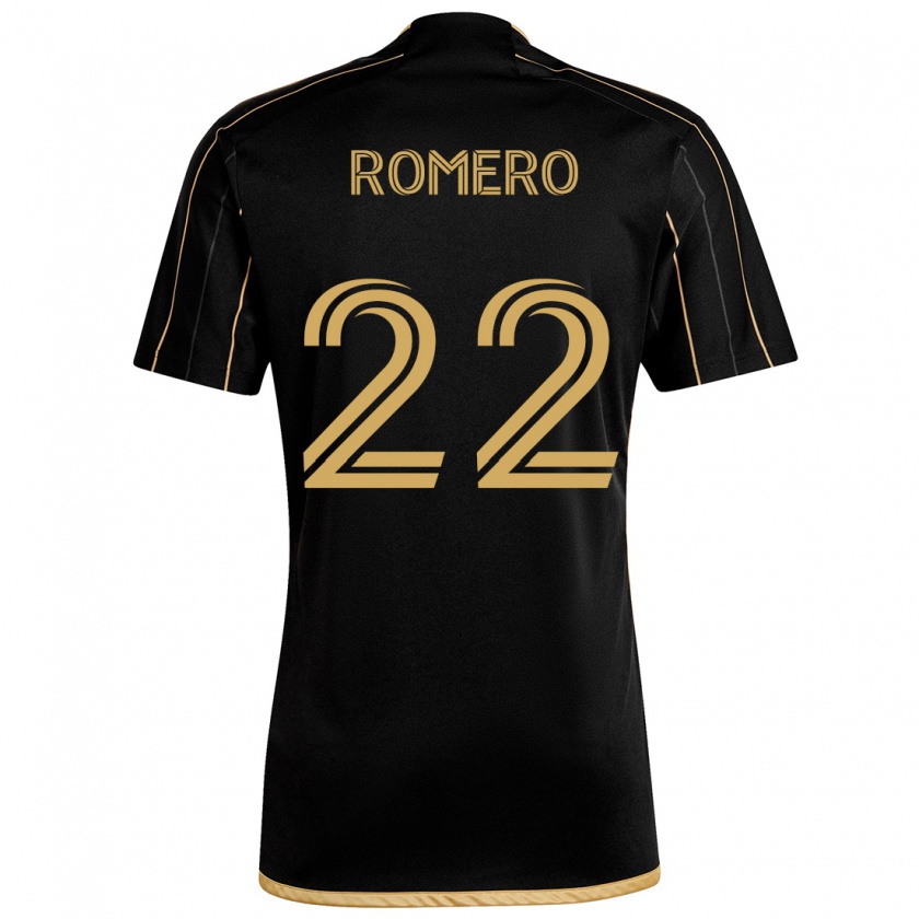 Kandiny Enfant Maillot Abraham Romero #22 Or Noir Tenues Domicile 2024/25 T-Shirt