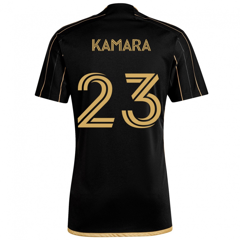 Kandiny Enfant Maillot Kei Kamara #23 Or Noir Tenues Domicile 2024/25 T-Shirt