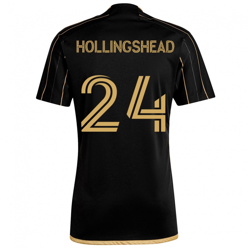 Kandiny Enfant Maillot Ryan Hollingshead #24 Or Noir Tenues Domicile 2024/25 T-Shirt