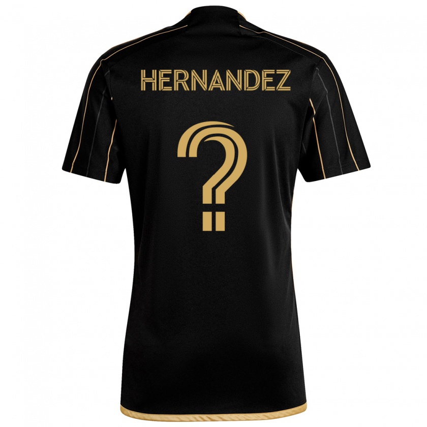 Kandiny Enfant Maillot Javier Hernandez #0 Or Noir Tenues Domicile 2024/25 T-Shirt