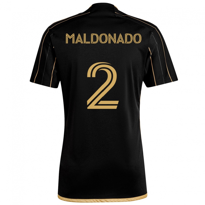 Kandiny Enfant Maillot Denil Maldonado #2 Or Noir Tenues Domicile 2024/25 T-Shirt