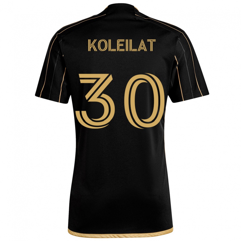 Kandiny Enfant Maillot Jassem Koleilat #30 Or Noir Tenues Domicile 2024/25 T-Shirt