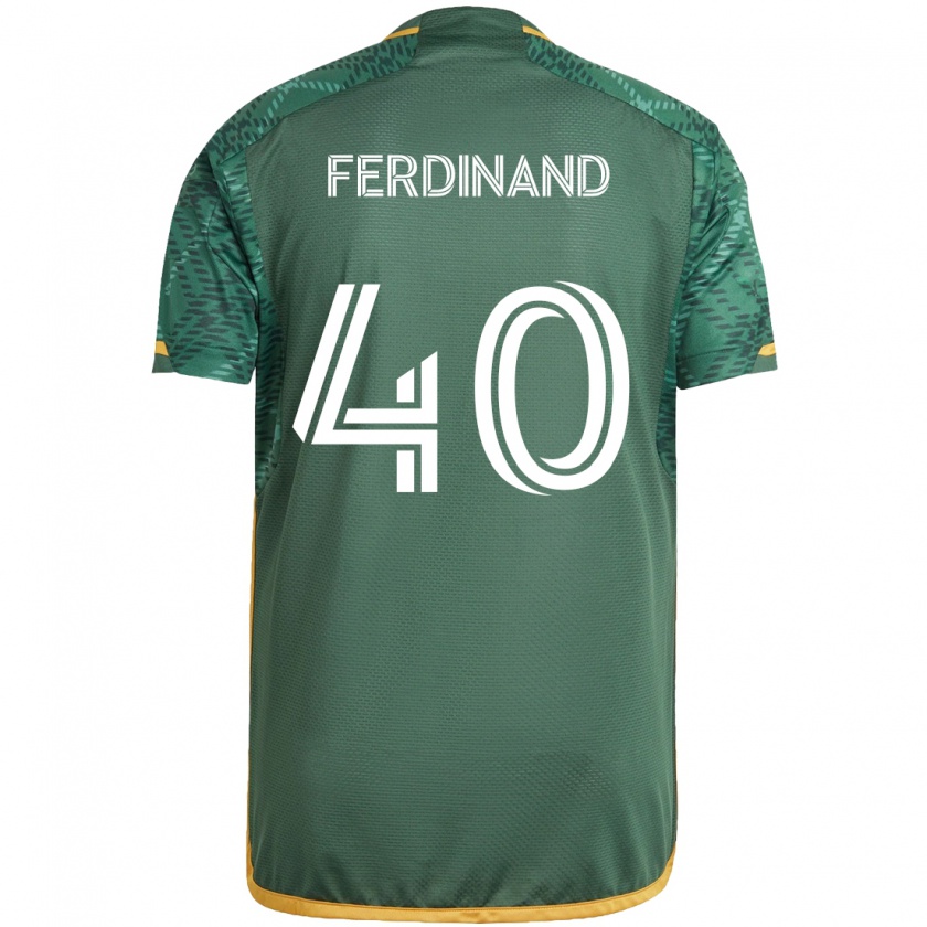 Kandiny Enfant Maillot Keesean Ferdinand #40 Vert Orange Tenues Domicile 2024/25 T-Shirt