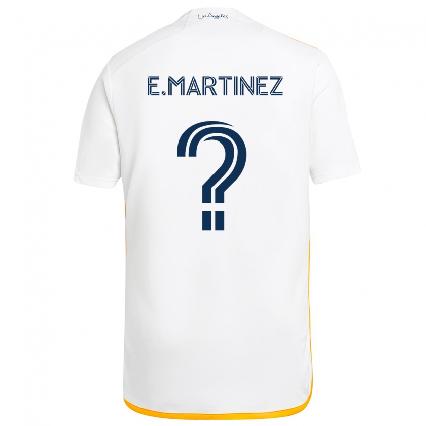 Kandiny Enfant Maillot Enrique Martinez #0 Blanc Jaune Tenues Domicile 2024/25 T-Shirt