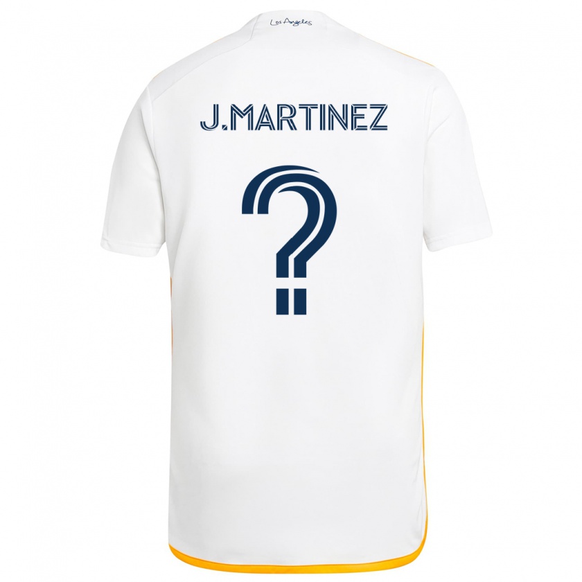 Kandiny Enfant Maillot Juan Martinez #0 Blanc Jaune Tenues Domicile 2024/25 T-Shirt