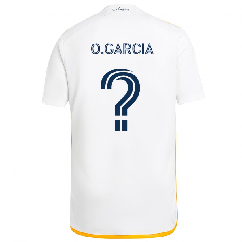 Kandiny Enfant Maillot Omar Garcia #0 Blanc Jaune Tenues Domicile 2024/25 T-Shirt