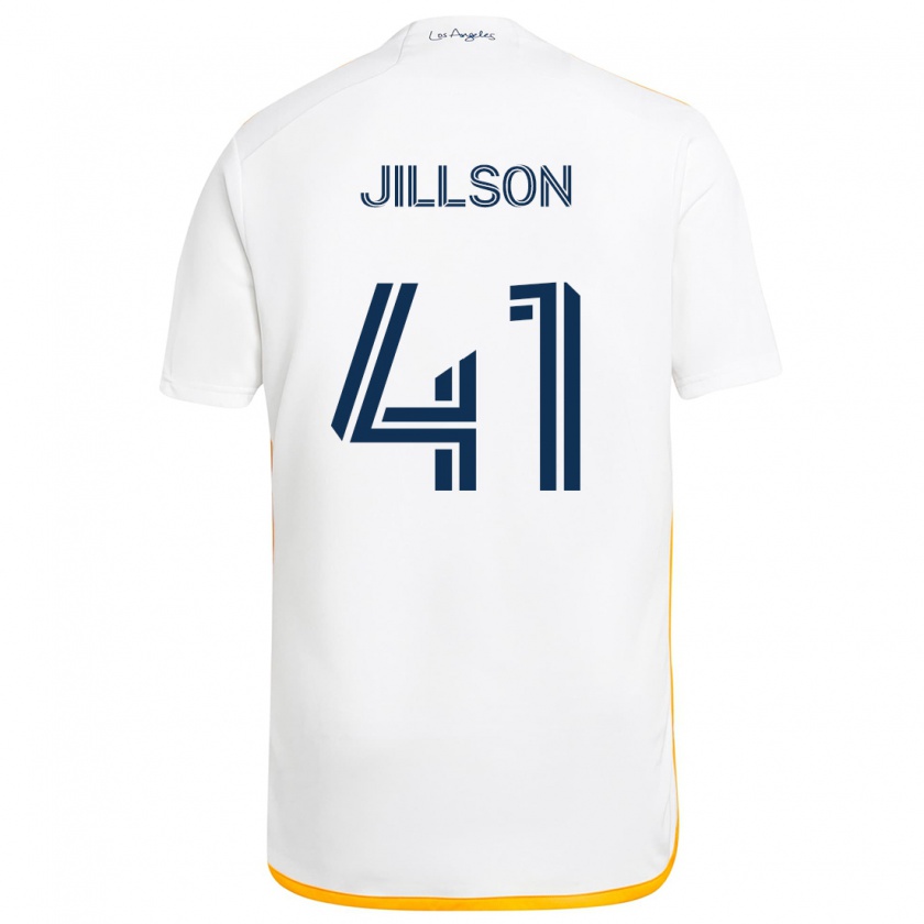 Kandiny Enfant Maillot Simon Jillson #41 Blanc Jaune Tenues Domicile 2024/25 T-Shirt