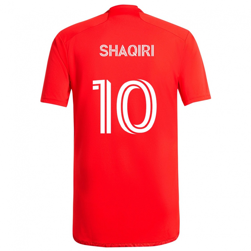 Kandiny Enfant Maillot Xherdan Shaqiri #10 Rouge Blanc Tenues Domicile 2024/25 T-Shirt