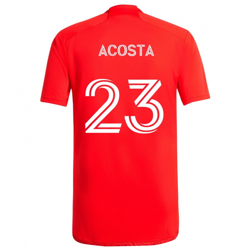 Kandiny Enfant Maillot Kellyn Acosta #23 Rouge Blanc Tenues Domicile 2024/25 T-Shirt