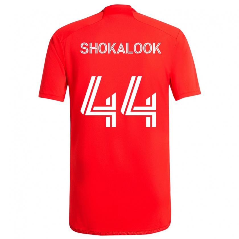 Kandiny Enfant Maillot Jason Shokalook #44 Rouge Blanc Tenues Domicile 2024/25 T-Shirt